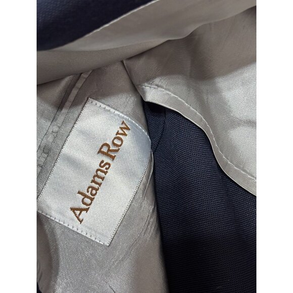 Adams Row Mens Sport Coat Size 43R Blue Poly Wool Two Button Blazer Jacket - Picture 5 of 10